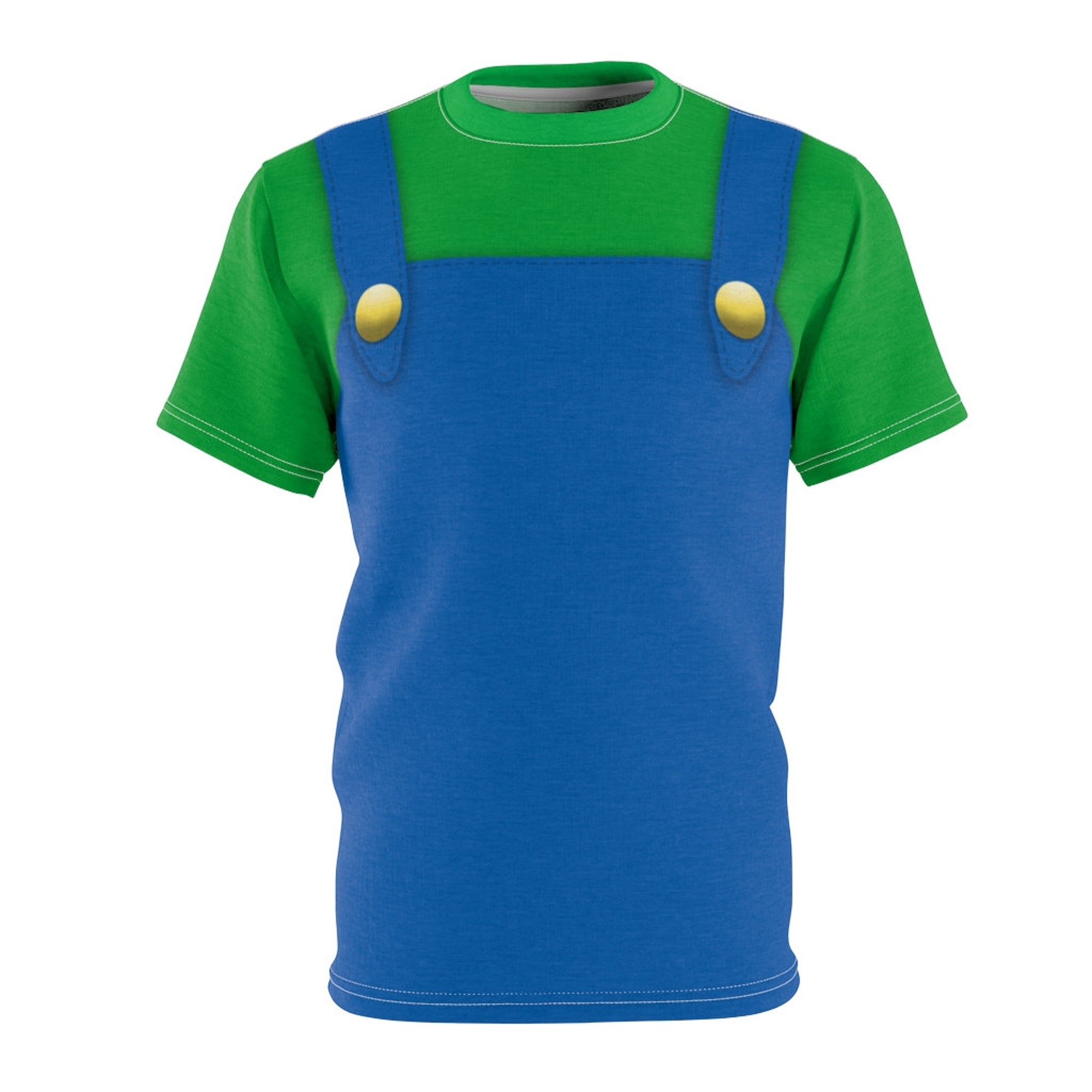 Luigi Super Mario Bros Costume Halloween Cosplay 3D T-Shirt