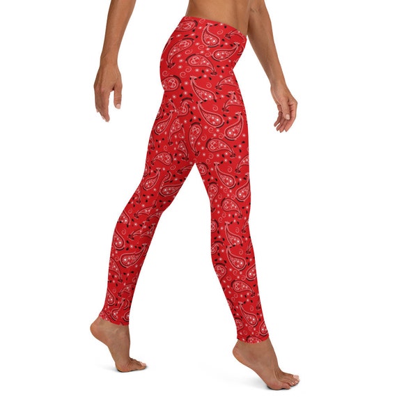 Bandana Leggings Red White Black 