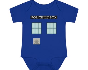 Ellem Cute Doctor Tardis Who Element Jumpsuit For Baby White Ellem Cute Doctor Tardis Who Element Jumpsuit For Baby White