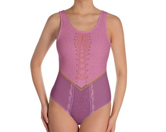 2/3 Disney Tangled Rapunzel Magic Flower White Girls One Piece Swimsuit Swimwear XXS 2/3 Disney Tangled Rapunzel Magic Flower White Girls One Piece Swimsuit Swimwear XXS