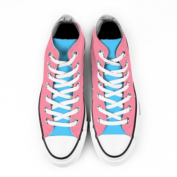 Trans Flag Shoes 2 Pride Shoes Transgender Shoes - Etsy Denmark