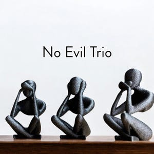 Esculturas &quot;No Evil Trio&quot;, Arte, Escultura única, Esculturas para decoración, Arte escultórico, Regalo único, Regalo para ella, Regalo para él, Juego de 3