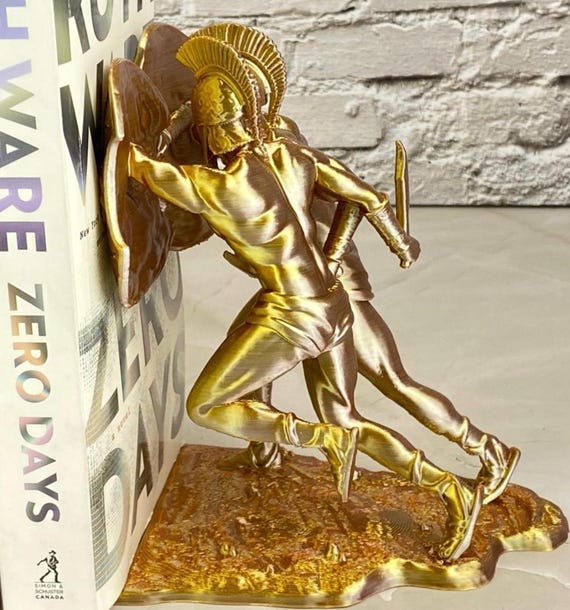 Spartans Bookend – Ancient Warrior, Bold Greek Soldier Shelf Styling | Office Decor| Unique Bookend Gift