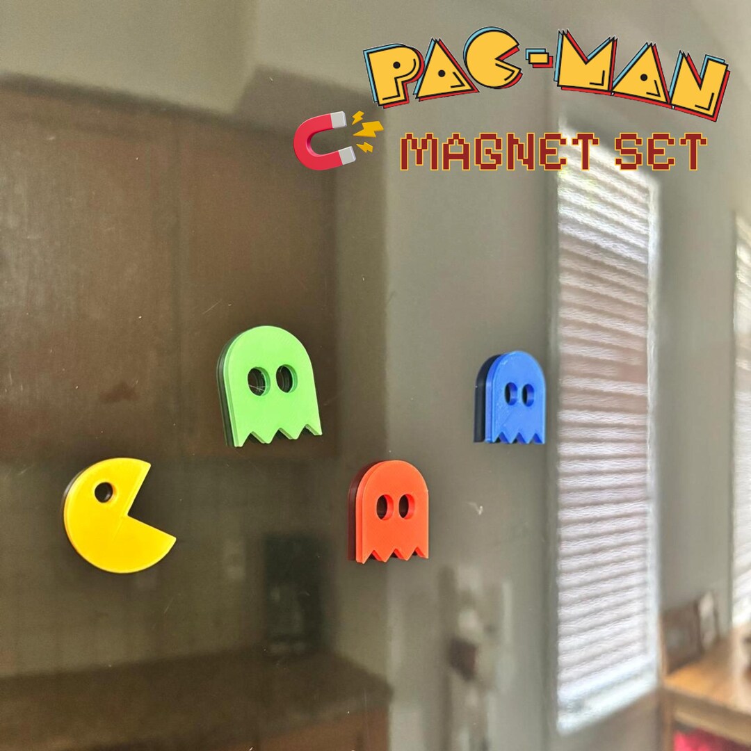 Magnet Pacman Pac-man Fridge Magnet Set: 3D Printed Retro Arcade Decor - Etsy