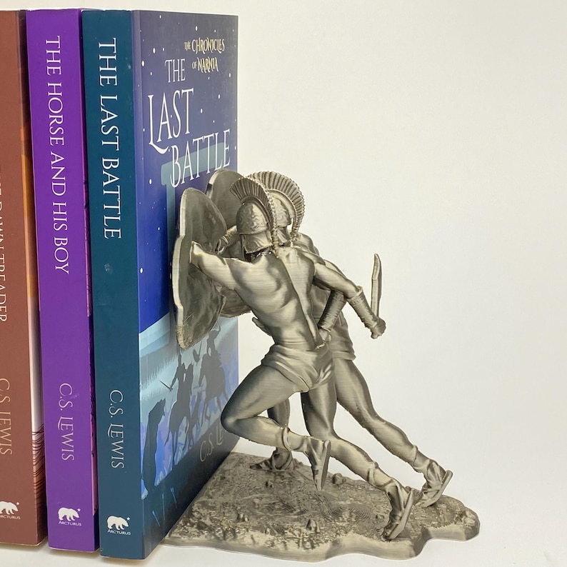 Spartans Bookend – Ancient Warrior, Bold Greek Soldier Shelf Styling | Office Decor| Unique Bookend Gift image 15