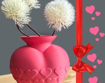 Valentine's Heart Vase: Eco-Friendly PLA for Dried Flowers