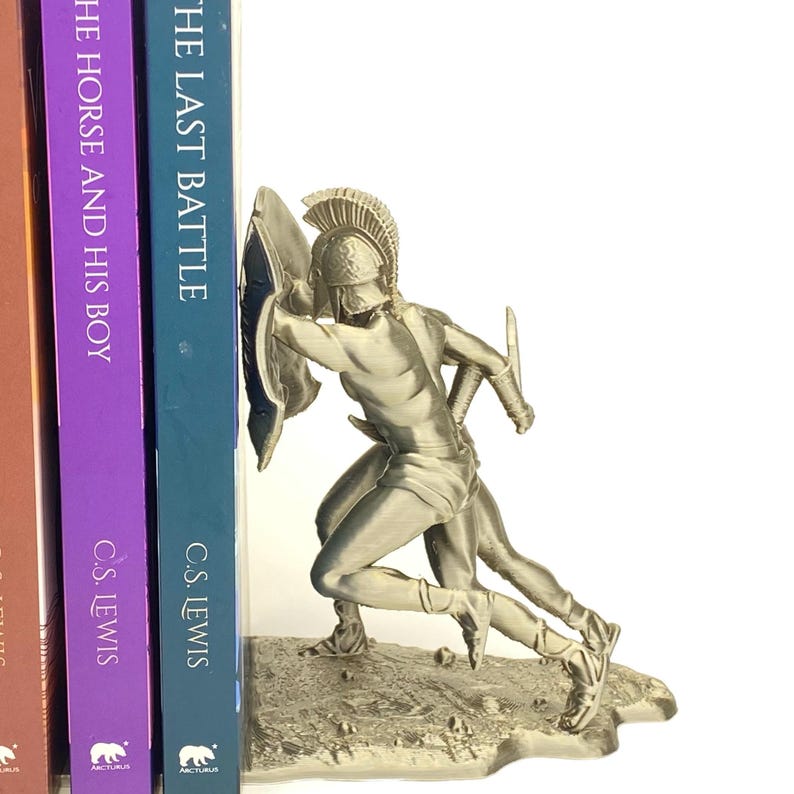 Spartans Bookend – Ancient Warrior, Bold Greek Soldier Shelf Styling | Office Decor| Unique Bookend Gift image 16