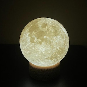 Moon Lamp – Real NASA Surface 3D Print, RGB LED Night Light with Remote & Timer, Galaxy Decor Gift