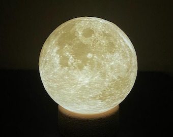 Real NASA Moon Lamp –RGB | Lunar Surface | Unique Space, Astronomy Lovers & Kids Gift