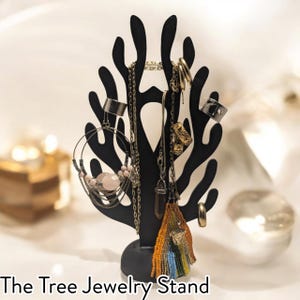 Tree Jewelry Stand – Elegant Necklace & Bracelet Holder for Vanity, Desk | Rings, Necklaces, Bracelets Organizer