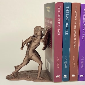 Spartans Bookend – Ancient Warrior, Bold Greek Soldier Shelf Styling | Office Decor| Unique Bookend Gift image 13