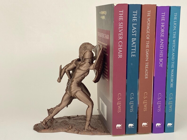 Spartans Bookend – Ancient Warrior, Bold Greek Soldier Shelf Styling | Office Decor| Unique Bookend Gift image 13