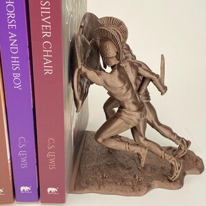 Spartans Bookend – Ancient Warrior, Bold Greek Soldier Shelf Styling | Office Decor| Unique Bookend Gift image 14