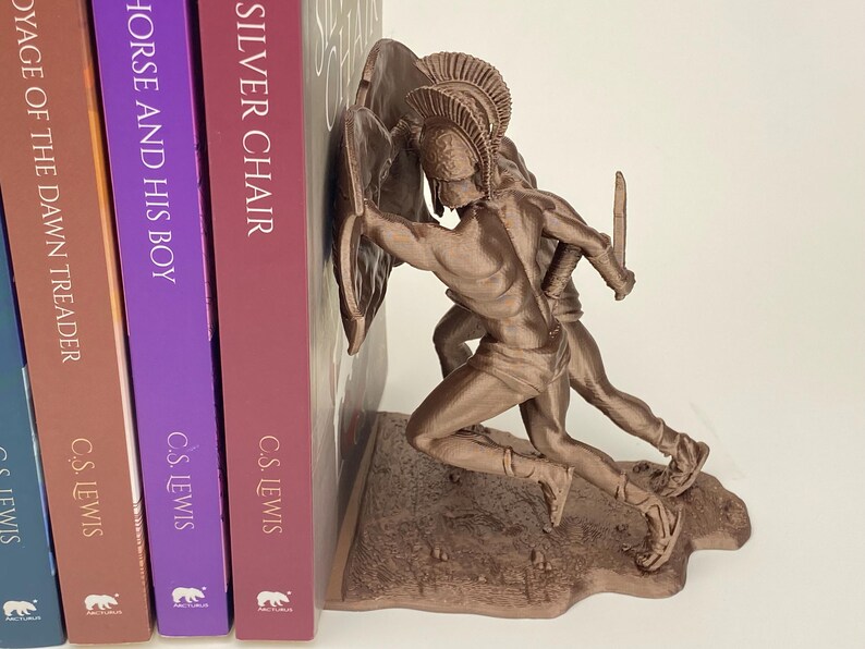 Spartans Bookend – Ancient Warrior, Bold Greek Soldier Shelf Styling | Office Decor| Unique Bookend Gift image 14