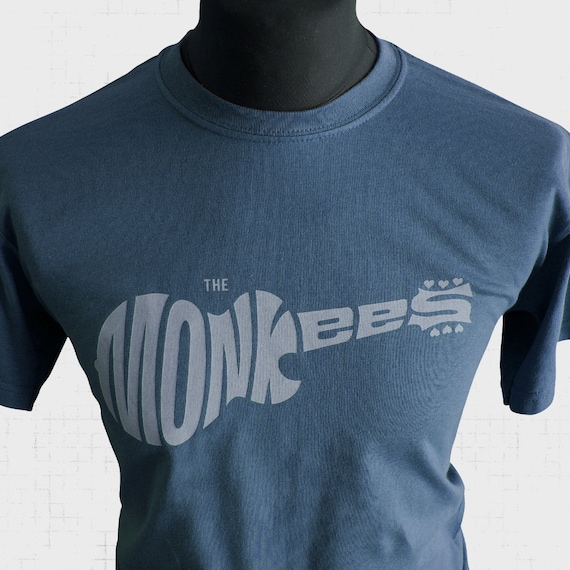 The Monkees T Shirt indigo Blue Etsy