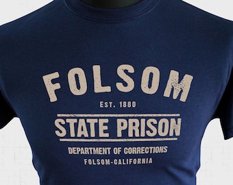 Folsom State Prison T Shirt (Blue)
