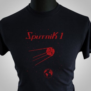Sputnik 1 T Shirt (Black/Red)