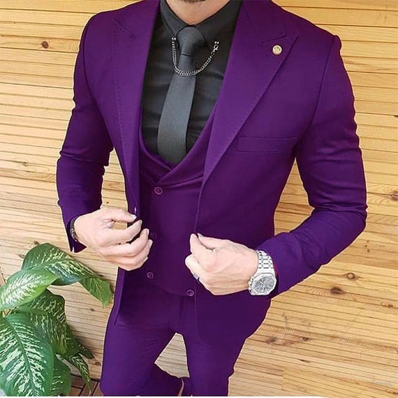 Purple Formal Suit for Men Wedding Suit Engaged Suit Party - Etsy