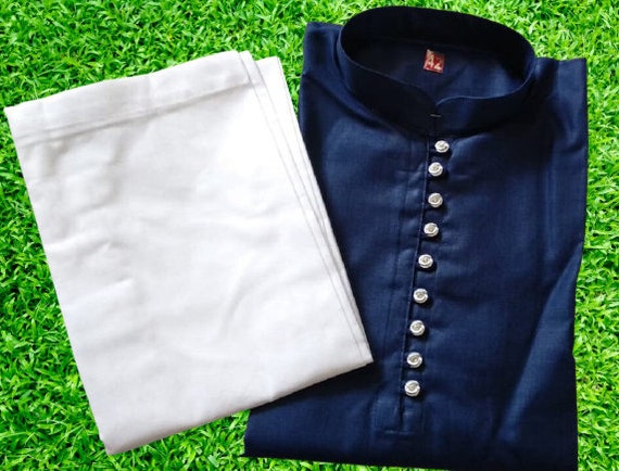 Men s Special Plain Blue Kurta Pajama Brands in India Mens Kurta