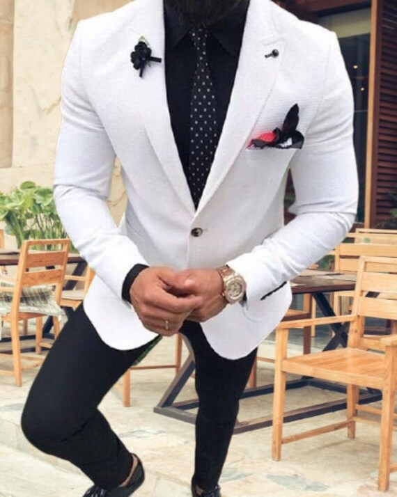 Black and white formal suit deals