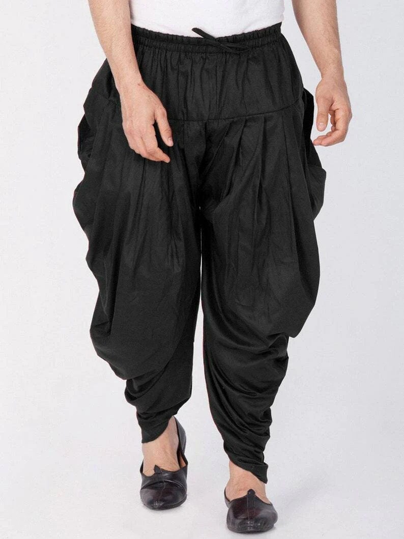 Handmade Raw Silk Pant Cut Dhoti Indian 