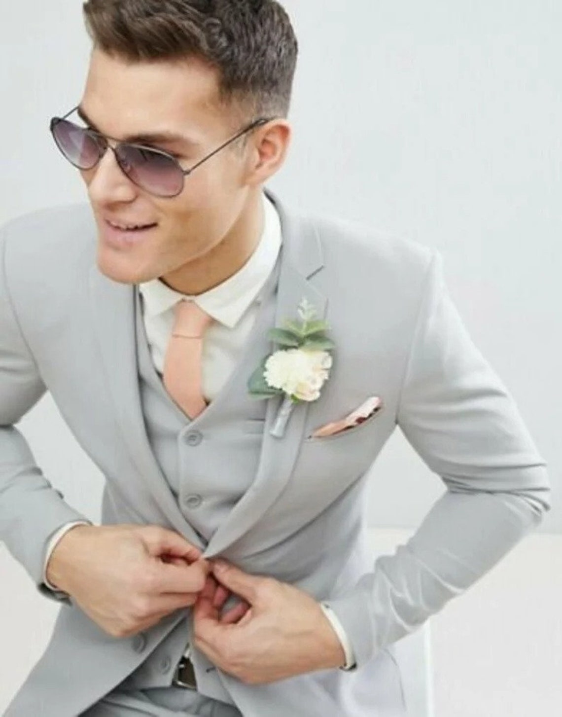 Men Suit Wedding Suit 3 Piece Suit Gray Collor Suit Prom - Etsy