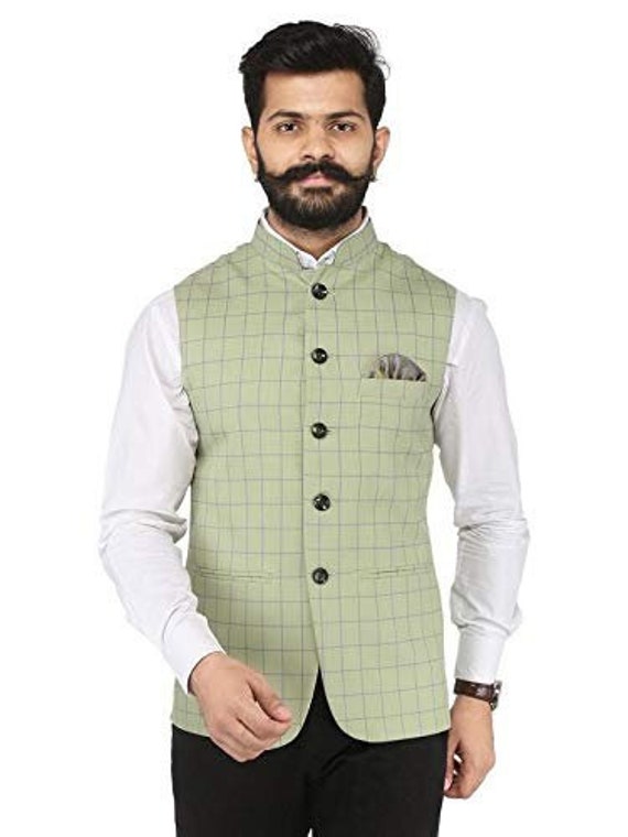 Mens Chaks Men s Nehru Jacket Waistcoat Formal Waist Coat for Men