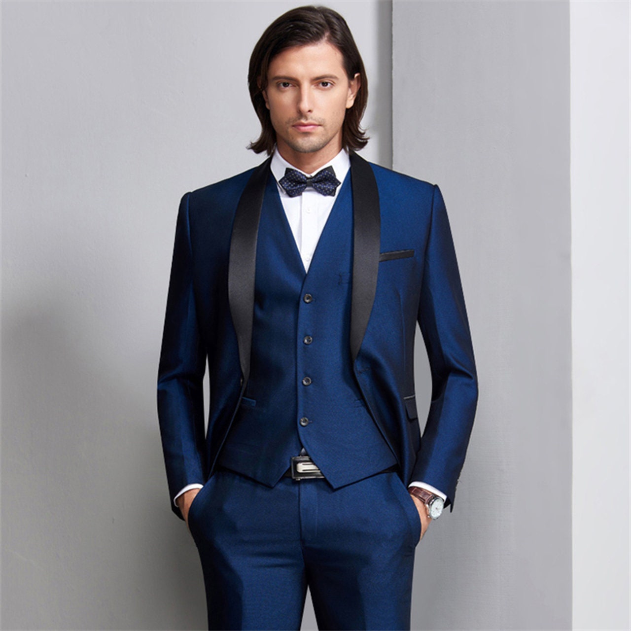 Men Suit 2021 Wedding Suits for Men Shawl Collar 3 Pieces Slim Fit ...