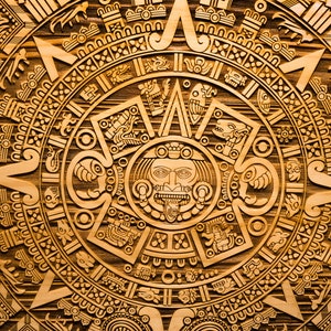 Aztec Calendar Engraved On Wood Sign. Aztec Calender Wall Art image 3