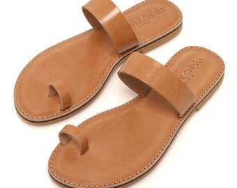 Special Offer, Toe Ring Sandals, Classic Sandals, Ancient Greek Sandals, Comfortable Shoes, Leather Sandals, Natural Tan Sandals, Footwear