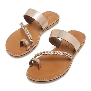 Rose Gold Sandals, Classic Sandals, Ancient Greek Sandals, Comfortable Shoes, Strappy Sandals, Toe Ring Sandals, Greek Leather Sandals.