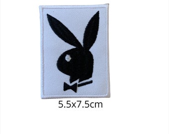 Play Boy Logo Embroidered Patch Badge For Jacket Jeans Applique Fancy