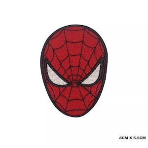 Spiderman Face Cartoon Chararter Embroidered Patch sew iron on Patches transfer clothes Shirts