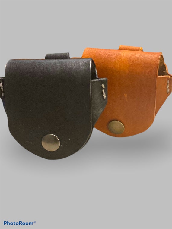 Handmade leather snuff can holder dip Belt loop Tobacco Etsy