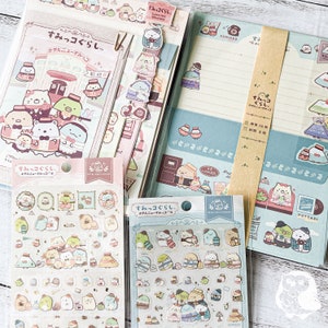 Auténtico Sumikkogurashi / Hotel New Sumikko / Hoja de pegatinas, juego de cartas / San-X / SE59001, SE59002 / Para llevar un diario, hacer tarjetas y tomar notas