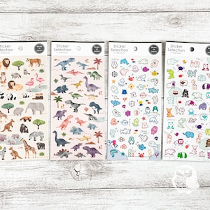 Tiere, Dinosaurier, Aquarium Sticker Auswahl| Gekritzel, Tier Hergestellt in Japan | GAIA | Journaling, Dekoration, Terminplaner, Planer
