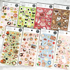Selectie voedselstickers|Onigiri, Wagashi, Italiaans, Westers, Washoku, Chinees, aardbei, chocoladegebak | Gemaakt in Japan|GAIA Co Ltd