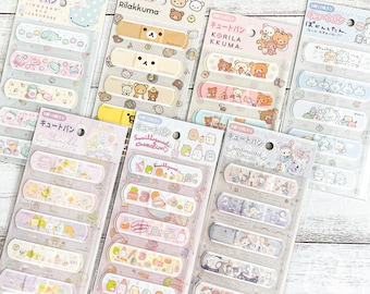 Vendaje adhesivo de personajes japoneses /curita/ Rilakkuma, Sumikkogurashi, Jinbesan, Sentimental Circus, Pokantotan / San-X / CB34001 / 10uds