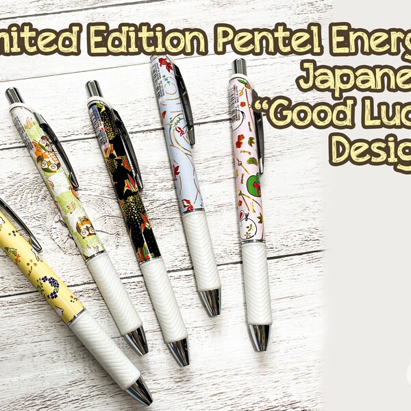 Japanese Good Luck Engimono x Pentel Energel Gel Pen| Limited Edition | Made in Japan | For journaling, writing, note-taking