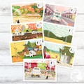 Autumn Japanese Tabineko Postcards | Cats Traveling in the Four Seasons of Japan | Toshinori Mori | Made in Japan | Decoration, Cards product logo