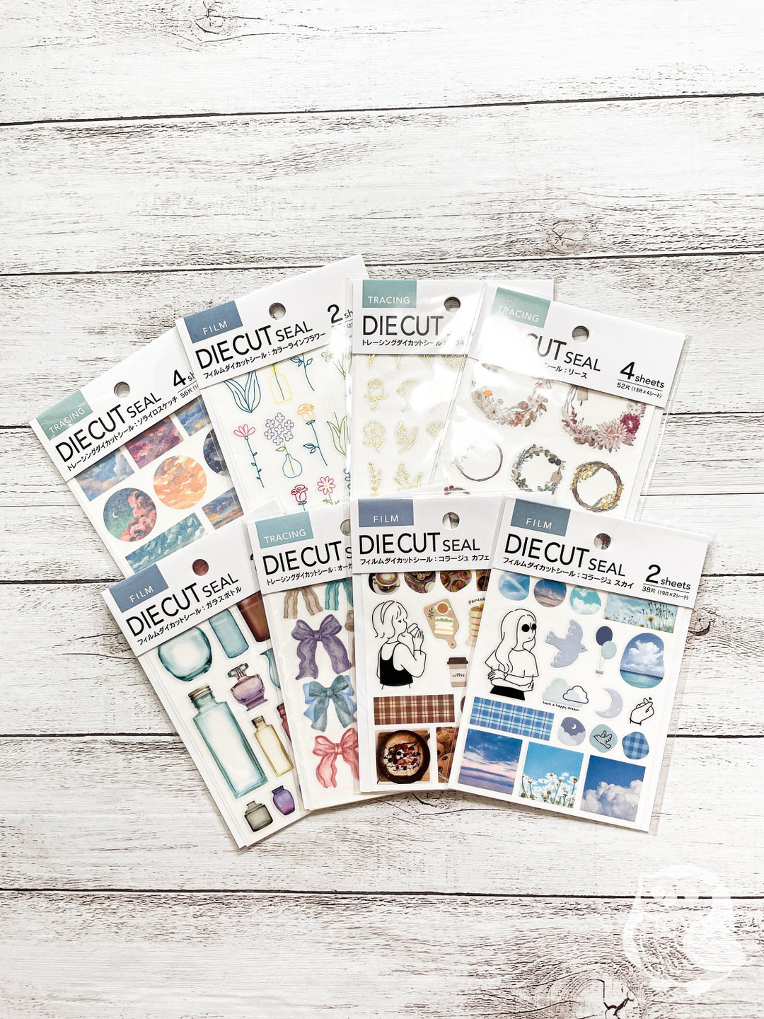 Die Cut Seal, Film, Tracing & Masking Type Collage, Sky, Cafe, Glass