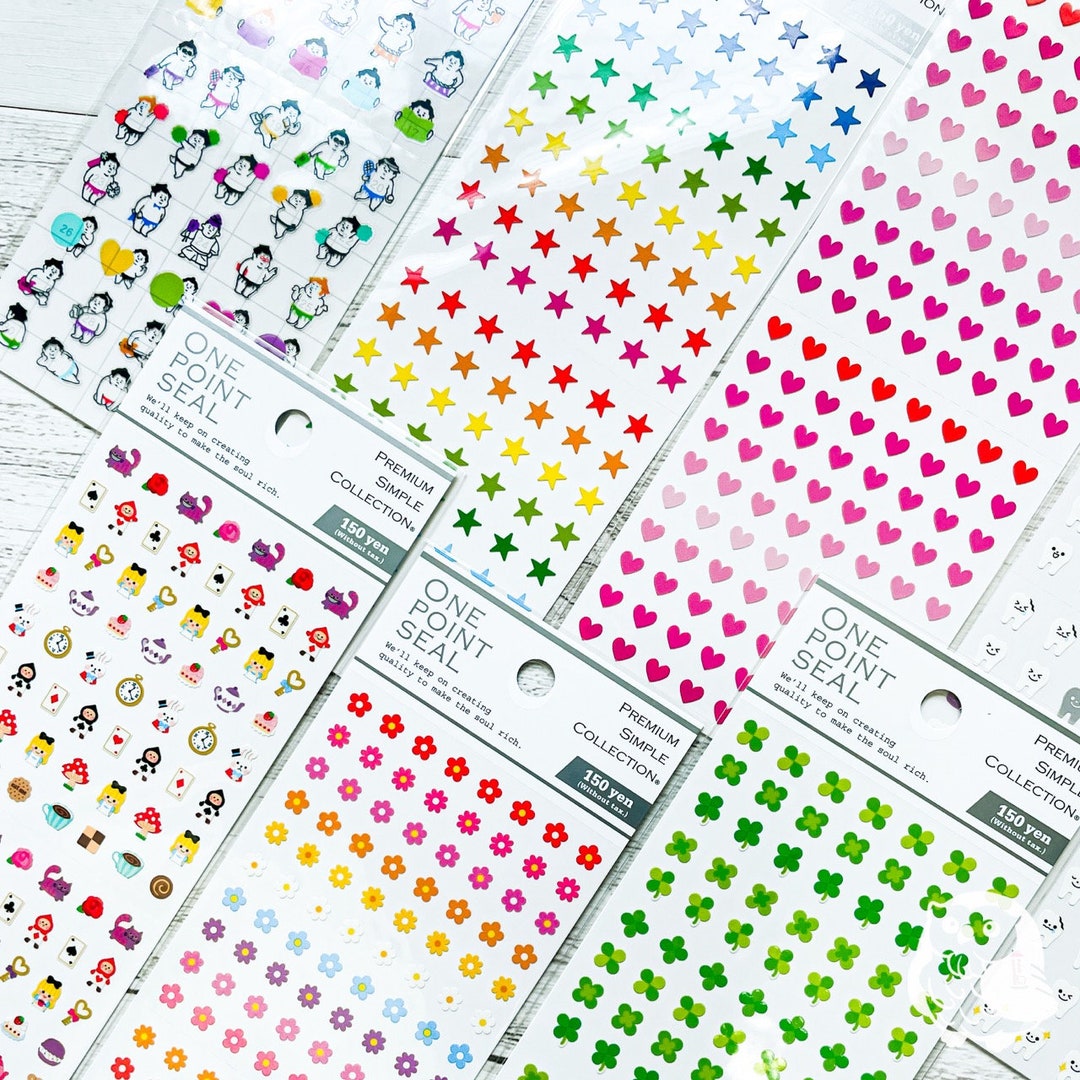 Decorative One Point Seal Schedule Stickers |sumo, Stars, Hearts, Alice ...