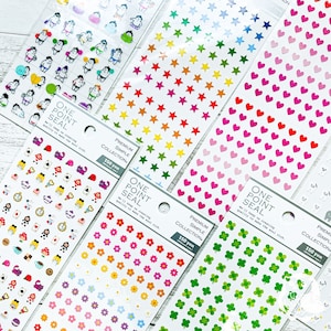 Adesivi decorativi con sigillo One Point /Sumo, stelle, cuori, Alice nel paese delle meraviglie, fiori, trifoglio, dente/Collezione Premium Simple
