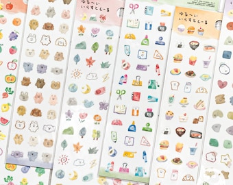 Made in Japan Summer Drinks&Sweets&Sanrio Sticker Collection Seal Daiso  5sheets