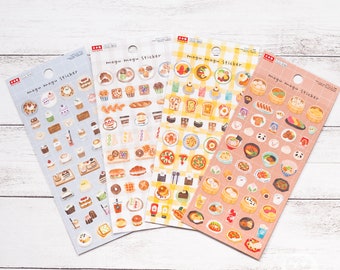 Mogu Mogu StickerBogen | Cafeteria, Chinesisches Essen, Schulessen, Gemüse & Obst| Daiso| Journaling, Dekoration, Scrapbooking | Hergestellt in Japan