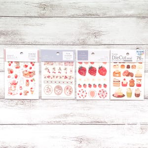 Pâtisserie aux fraises scellée découpée | Printemps, Ichigo, Lapin, Dessert, Confiseries, Fleurs, Tea Party | Kyowa Shiko|Made in Japan|Décoration, Journal