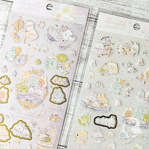 Sumikkogurashi autêntico | Feitiço misterioso do coelho | Folha de adesivos | San-X | SE60301, SE60302 | Para diário, criação de cartões, anotações