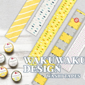Gestreift, Lineal Minimalistisches Design Masking Tapes | Made in Japan Washi Tapes | waku waku | Daiso | Scrapbooking, Dekorativ, Journal, Kunsthandwerk