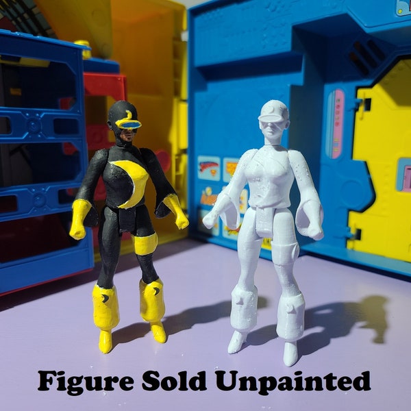 Dr Midnite Unpainted Custom 3D Printed Super Powers Style Action Figure DIY Kit