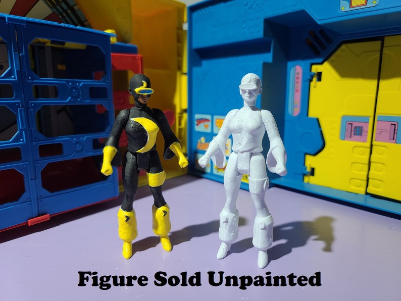 Dr Midnite Unpainted Custom 3D Printed Super Powers Style Action Figure DIY Kit image 1